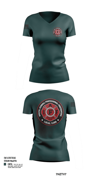Local 5386 36178250 Women's Short Sleeve V-neck Shirt - 120