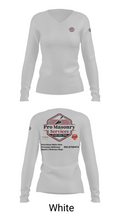 Pro Masonry Services LLC 30906743 Women's Long Sleeve V-neck Shirt - 16