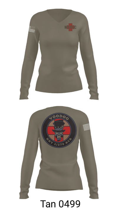 Voodoo Medics 26013593 Women's Long Sleeve V-neck Shirt - 73
