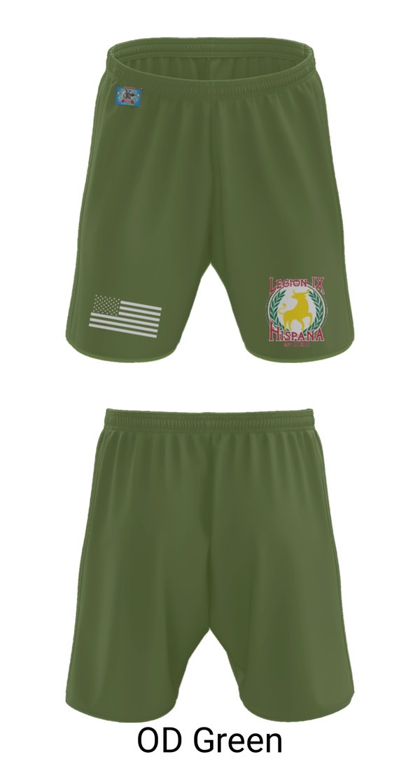 Athletic Shorts With Pockets, Legion IX, Army, Teamtime, Team time, sublimation, custom sports apparel, team uniforms, spirit wear, spiritwear, sports uniforms, custom shirts, team store, custom team store, fundraiser sports, apparel fundraiser