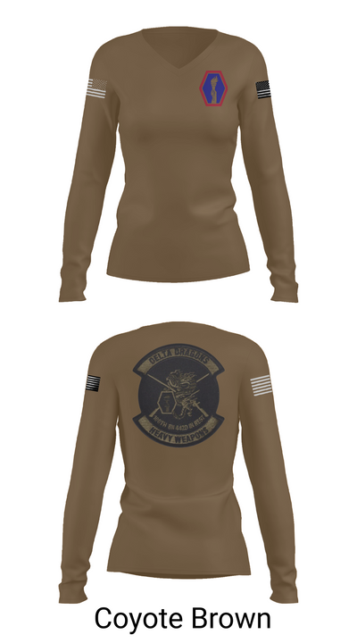 100th Battalion 442nd Infantry Delta dragons 60081058 Women's Long Sleeve V-neck Shirt - 17