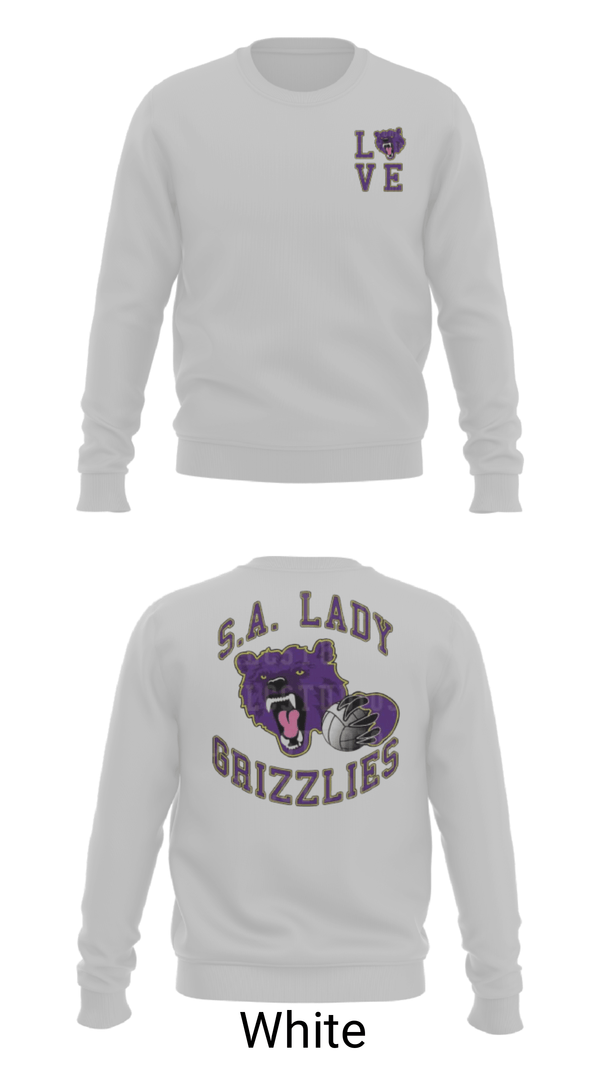 Crew Neck Sweatshirt, SA LADY GRIZZLES, Women's Volleyball, Teamtime, Team time, sublimation, custom sports apparel, team uniforms, spirit wear, spiritwear, sports uniforms, custom shirts, team store, custom team store, fundraiser sports, apparel fundraiser