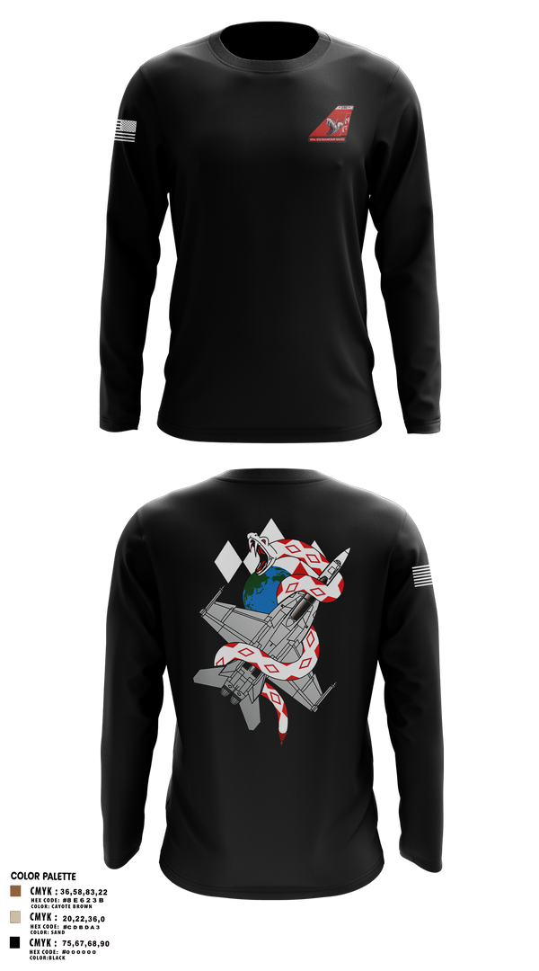 Long Sleeve Performance Shirt, VFA-102, , Teamtime, Team time, sublimation, custom sports apparel, team uniforms, spirit wear, spiritwear, sports uniforms, custom shirts, team store, custom team store, fundraiser sports, apparel fundraiser