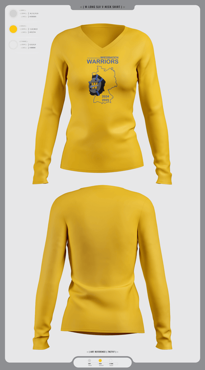 Wiesbaden warriors 36556050 Women's Long Sleeve V-neck Shirt -1 9