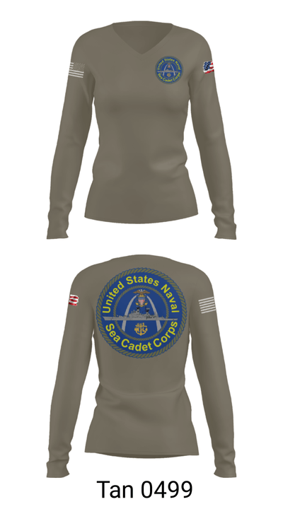 Battleship misssouri 47283625 Women's Long Sleeve V-neck Shirt - 73
