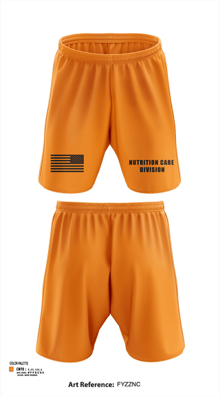 Athletic Shorts With Pockets, NUTRITION CARE DIVISION, Army, Teamtime, Team time, sublimation, custom sports apparel, team uniforms, spirit wear, spiritwear, sports uniforms, custom shirts, team store, custom team store, fundraiser sports, apparel fundraiser