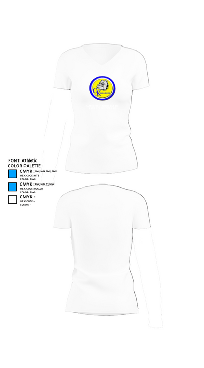 Claysburg-Kimmel Senior High School Football 56896996 Women's Short Sleeve V-neck Shirt - 18