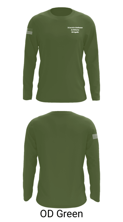 31st Air Defense Artillery Brigade 44742627 Long Sleeve Performance Shirt - 46