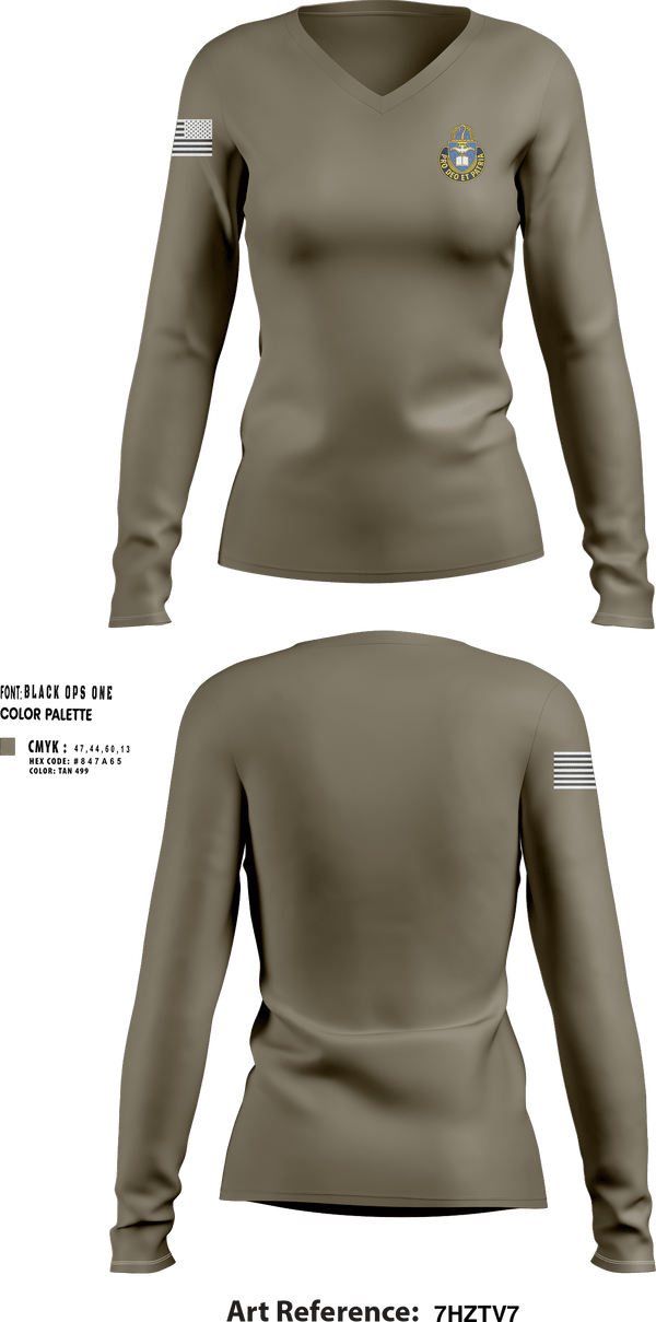 Womens Long Sleeve Vneck Shirt, CHAPLAINS OFFICE, , Teamtime, Team time, sublimation, custom sports apparel, team uniforms, spirit wear, spiritwear, sports uniforms, custom shirts, team store, custom team store, fundraiser sports, apparel fundraiser