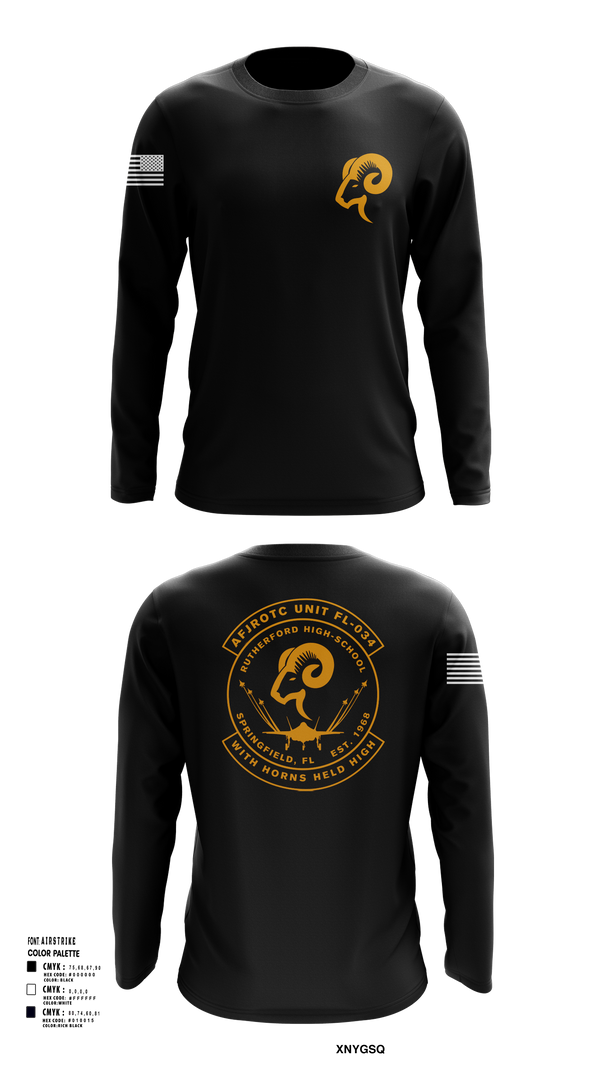 Long Sleeve Performance Shirt, AFJROTC FL-034, Air Force, Teamtime, Team time, sublimation, custom sports apparel, team uniforms, spirit wear, spiritwear, sports uniforms, custom shirts, team store, custom team store, fundraiser sports, apparel fundraiser