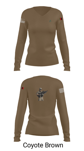 Womens Long Sleeve Vneck Shirt, MS ADT SECFOR, Army, Teamtime, Team time, sublimation, custom sports apparel, team uniforms, spirit wear, spiritwear, sports uniforms, custom shirts, team store, custom team store, fundraiser sports, apparel fundraiser