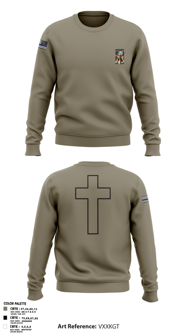Crew Neck Sweatshirt, Henry, Police, Teamtime, Team time, sublimation, custom sports apparel, team uniforms, spirit wear, spiritwear, sports uniforms, custom shirts, team store, custom team store, fundraiser sports, apparel fundraiser