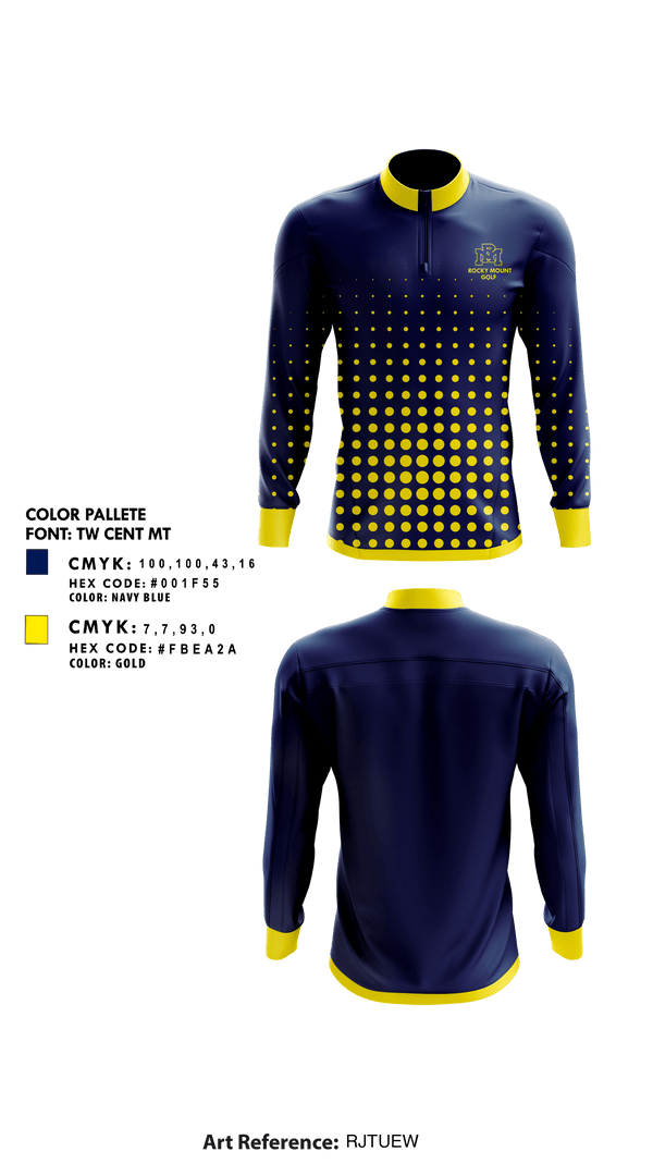 Quarter Zip Jacket, Rocky Mount High School Golf, Golf, Teamtime, Team time, sublimation, custom sports apparel, team uniforms, spirit wear, spiritwear, sports uniforms, custom shirts, team store, custom team store, fundraiser sports, apparel fundraiser