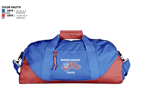 Duffle Bag, Warren Central High School Cheer, Cheer, Teamtime, Team time, sublimation, custom sports apparel, team uniforms, spirit wear, spiritwear, sports uniforms, custom shirts, team store, custom team store, fundraiser sports, apparel fundraiser