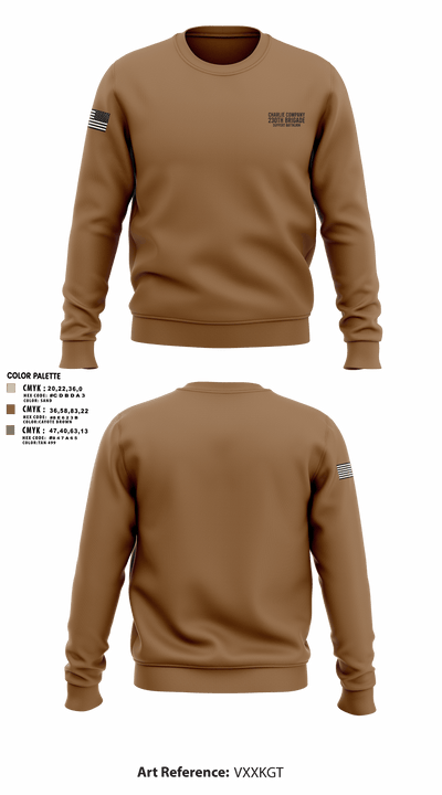 Charlie Company 230th Brigade Support Battalion Crew Neck Sweatshirt - 2