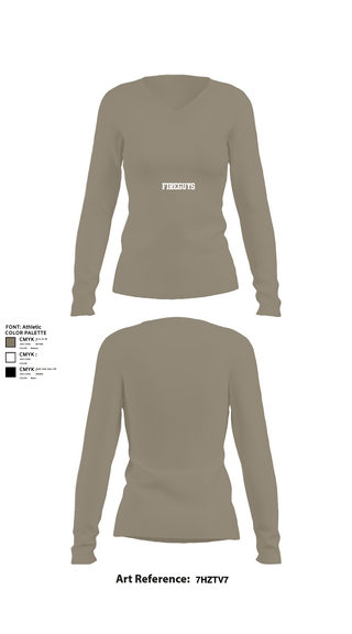 Womens Long Sleeve Vneck Shirt, FIREGUYS, , Teamtime, Team time, sublimation, custom sports apparel, team uniforms, spirit wear, spiritwear, sports uniforms, custom shirts, team store, custom team store, fundraiser sports, apparel fundraiser