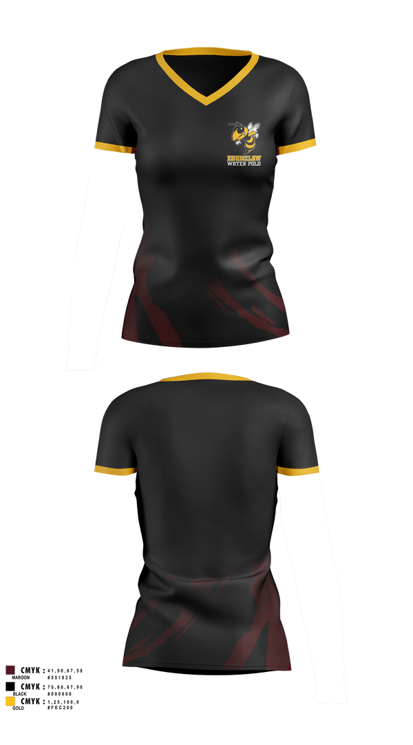 Womens Short Sleeve Vneck Shirt, Enumclaw High School Water Polo, Water Polo, Teamtime, Team time, sublimation, custom sports apparel, team uniforms, spirit wear, spiritwear, sports uniforms, custom shirts, team store, custom team store, fundraiser sports, apparel fundraiser