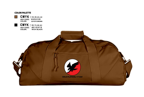 Duffle Bag, 1/7 CAV, Army, Teamtime, Team time, sublimation, custom sports apparel, team uniforms, spirit wear, spiritwear, sports uniforms, custom shirts, team store, custom team store, fundraiser sports, apparel fundraiser