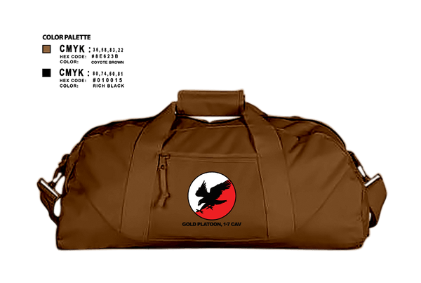 Duffle Bag, 1/7 CAV, Army, Teamtime, Team time, sublimation, custom sports apparel, team uniforms, spirit wear, spiritwear, sports uniforms, custom shirts, team store, custom team store, fundraiser sports, apparel fundraiser