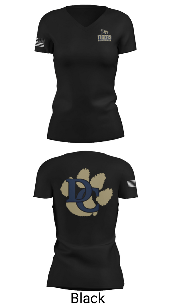 Womens Short Sleeve Vneck Shirt, Douglas County High School Golf, Golf, Teamtime, Team time, sublimation, custom sports apparel, team uniforms, spirit wear, spiritwear, sports uniforms, custom shirts, team store, custom team store, fundraiser sports, apparel fundraiser