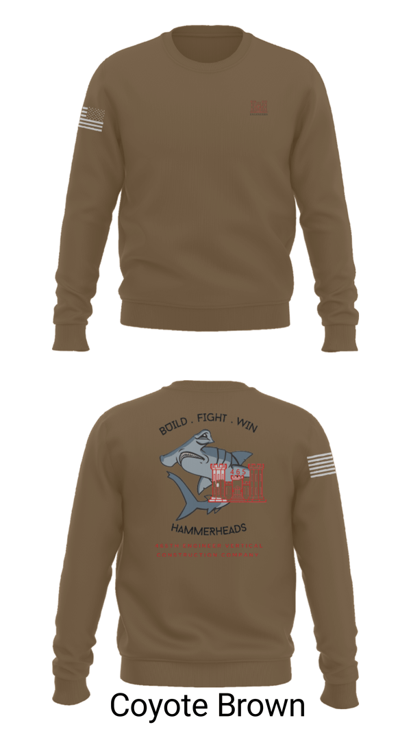 Crew Neck Sweatshirt, 465 EVCC, Army, Teamtime, Team time, sublimation, custom sports apparel, team uniforms, spirit wear, spiritwear, sports uniforms, custom shirts, team store, custom team store, fundraiser sports, apparel fundraiser