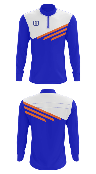 Washburn High School Badminton 49320999 Quarter Zip Jacket - 30
