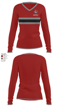 Douglas High School Softball 55696944 Women's Long Sleeve V-neck Shirt - 32