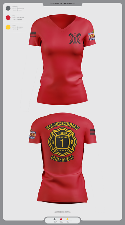 Tri-Community fire 52008799 Women's Short Sleeve V-neck Shirt - 2