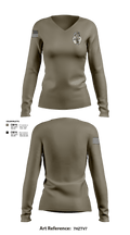 SkullSquad 39686138 Women's Long Sleeve V-neck Shirt -1 3