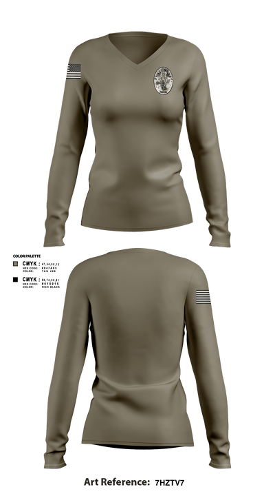 SkullSquad 39686138 Women's Long Sleeve V-neck Shirt -1 3