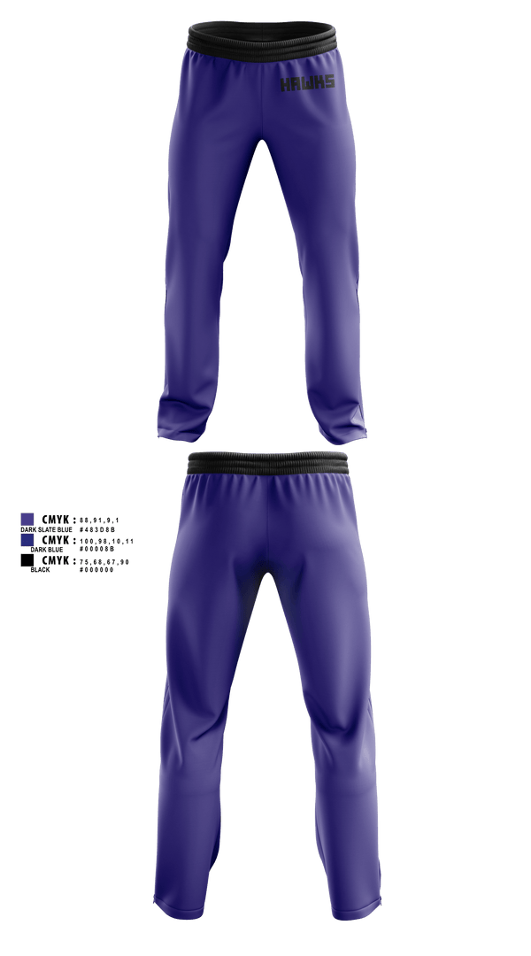 Sweatpants, Hawks, Field Hockey, Teamtime, Team time, sublimation, custom sports apparel, team uniforms, spirit wear, spiritwear, sports uniforms, custom shirts, team store, custom team store, fundraiser sports, apparel fundraiser
