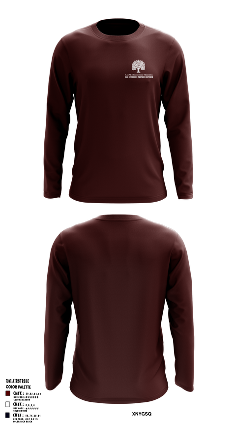 Long Sleeve Performance Shirt, Hope Restoration Ministries, , Teamtime, Team time, sublimation, custom sports apparel, team uniforms, spirit wear, spiritwear, sports uniforms, custom shirts, team store, custom team store, fundraiser sports, apparel fundraiser
