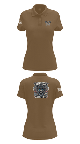 Womens Short Sleeve Performance Polo, Baker 3-509th 3rd Plt 1st squad, Army, Teamtime, Team time, sublimation, custom sports apparel, team uniforms, spirit wear, spiritwear, sports uniforms, custom shirts, team store, custom team store, fundraiser sports, apparel fundraiser