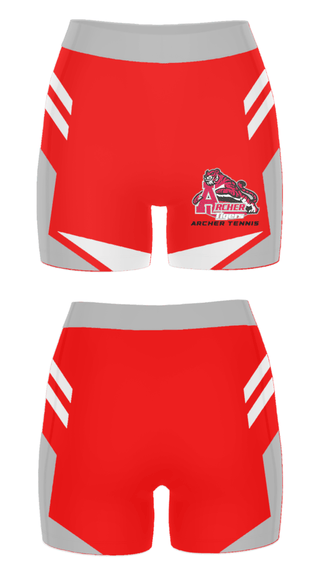 Women's Compression Shorts, Archer High School Tennis, Tennis, Teamtime, Team time, sublimation, custom sports apparel, team uniforms, spirit wear, spiritwear, sports uniforms, custom shirts, team store, custom team store, fundraiser sports, apparel fundraiser