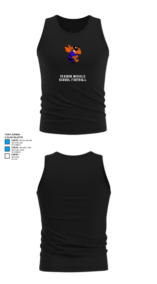 Tank Top, Vernon Middle School Football, Football, Teamtime, Team time, sublimation, custom sports apparel, team uniforms, spirit wear, spiritwear, sports uniforms, custom shirts, team store, custom team store, fundraiser sports, apparel fundraiser
