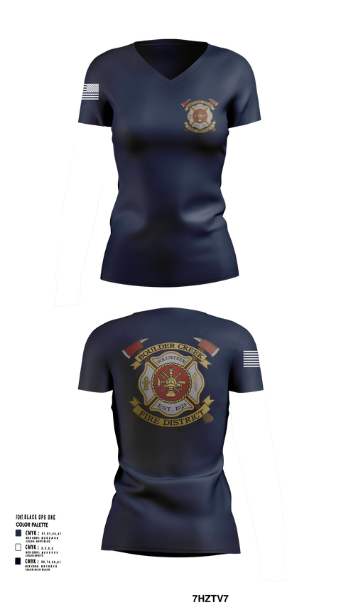 Womens Short Sleeve Vneck Shirt, Boulder creek fire, , Teamtime, Team time, sublimation, custom sports apparel, team uniforms, spirit wear, spiritwear, sports uniforms, custom shirts, team store, custom team store, fundraiser sports, apparel fundraiser