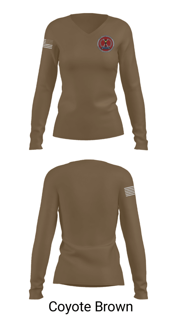 Women's Long Sleeve Vneck Shirt, 705 TRS, Air Force, Teamtime, Team time, sublimation, custom sports apparel, team uniforms, spirit wear, spiritwear, sports uniforms, custom shirts, team store, custom team store, fundraiser sports, apparel fundraiser
