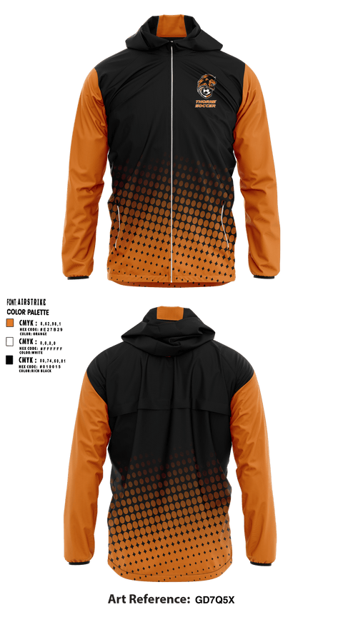 Windbreaker, Thorne Middle School Soccer, Men's Soccer, Teamtime, Team time, sublimation, custom sports apparel, team uniforms, spirit wear, spiritwear, sports uniforms, custom shirts, team store, custom team store, fundraiser sports, apparel fundraiser