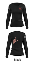 Khari merrills 28709214 Women's Long Sleeve V-neck Shirt - 35