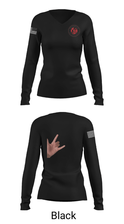 Khari merrills 28709214 Women's Long Sleeve V-neck Shirt - 35