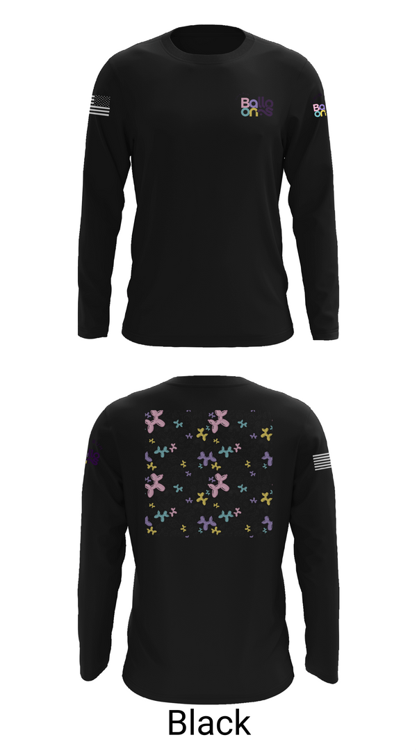 Long Sleeve Performance Shirt, Chin Bum Balloons, , Teamtime, Team time, sublimation, custom sports apparel, team uniforms, spirit wear, spiritwear, sports uniforms, custom shirts, team store, custom team store, fundraiser sports, apparel fundraiser