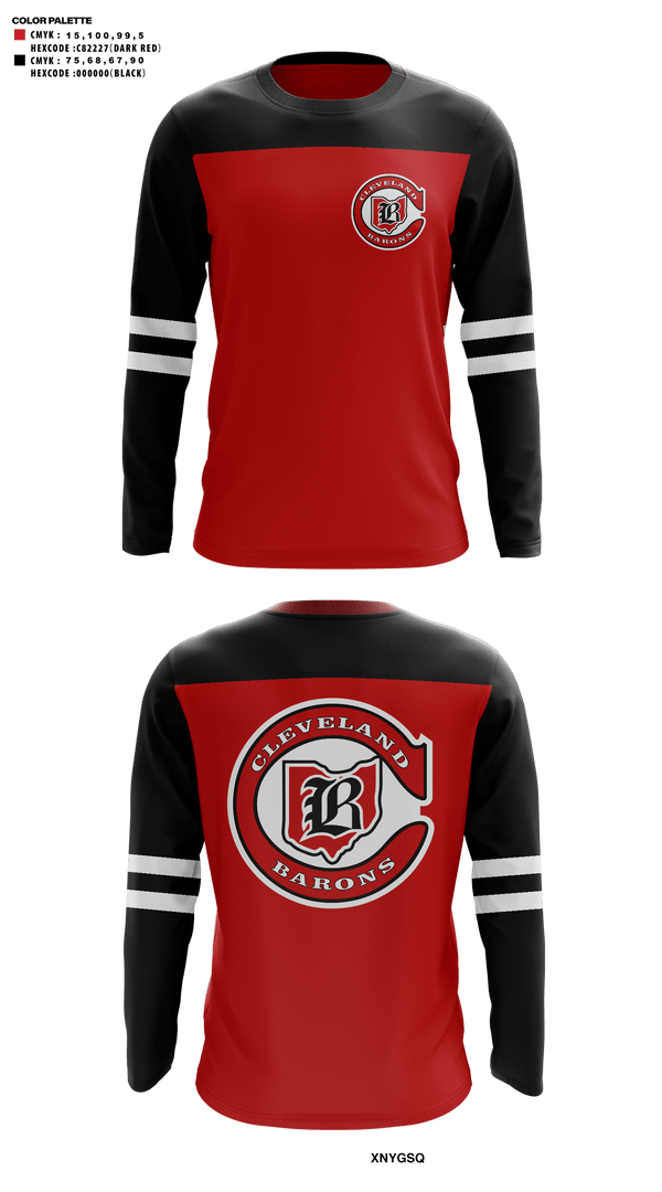 Long Sleeve Performance Shirt, Cleveland Barons, Ice Hockey, Teamtime, Team time, sublimation, custom sports apparel, team uniforms, spirit wear, spiritwear, sports uniforms, custom shirts, team store, custom team store, fundraiser sports, apparel fundraiser