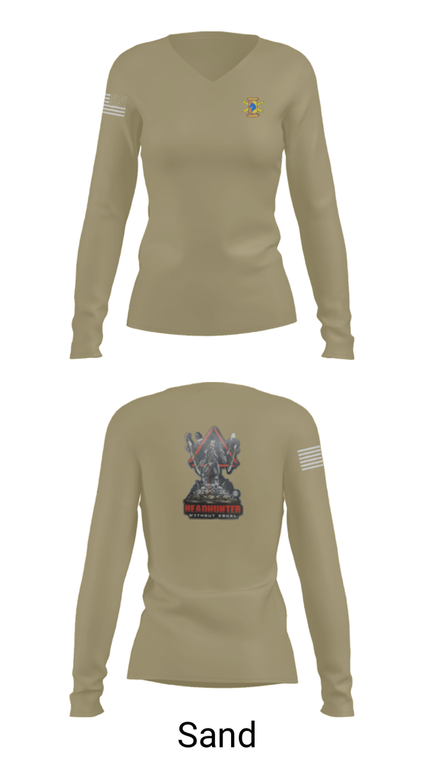 Women's Long Sleeve Vneck Shirt, 1/623rd FAR, National Guard, Teamtime, Team time, sublimation, custom sports apparel, team uniforms, spirit wear, spiritwear, sports uniforms, custom shirts, team store, custom team store, fundraiser sports, apparel fundraiser
