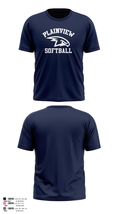 Plainview Softball 28664067 Short Sleeve Performance Shirt - 3