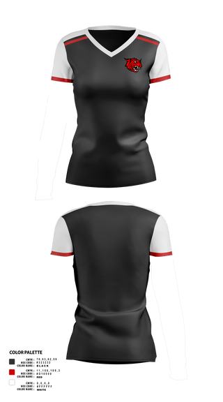 Womens Short Sleeve Vneck Shirt, Kirbyville High School Basketball, Women's Basketball, Teamtime, Team time, sublimation, custom sports apparel, team uniforms, spirit wear, spiritwear, sports uniforms, custom shirts, team store, custom team store, fundraiser sports, apparel fundraiser