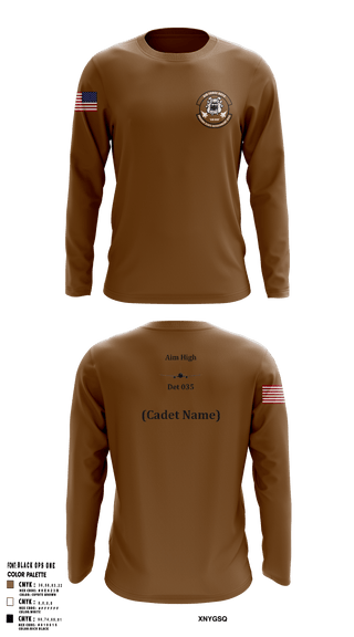 Long Sleeve Performance Shirt, Detachment 035, Air Force, Teamtime, Team time, sublimation, custom sports apparel, team uniforms, spirit wear, spiritwear, sports uniforms, custom shirts, team store, custom team store, fundraiser sports, apparel fundraiser