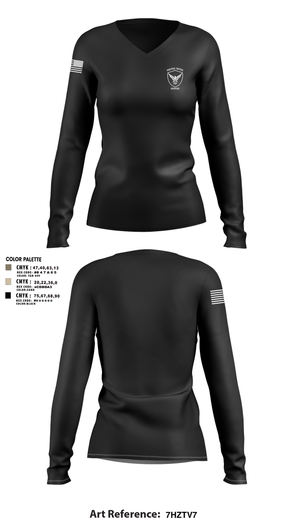 Womens Long Sleeve Vneck Shirt, Practical Tactical Advantage, , Teamtime, Team time, sublimation, custom sports apparel, team uniforms, spirit wear, spiritwear, sports uniforms, custom shirts, team store, custom team store, fundraiser sports, apparel fundraiser