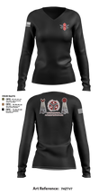 q trp 4/278th 42866312 Women's Long Sleeve V-neck Shirt -1 3