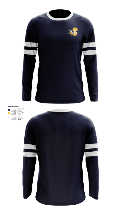 Walled Lake Central Gymnastics 93102684 Long Sleeve Performance Shirt - 1