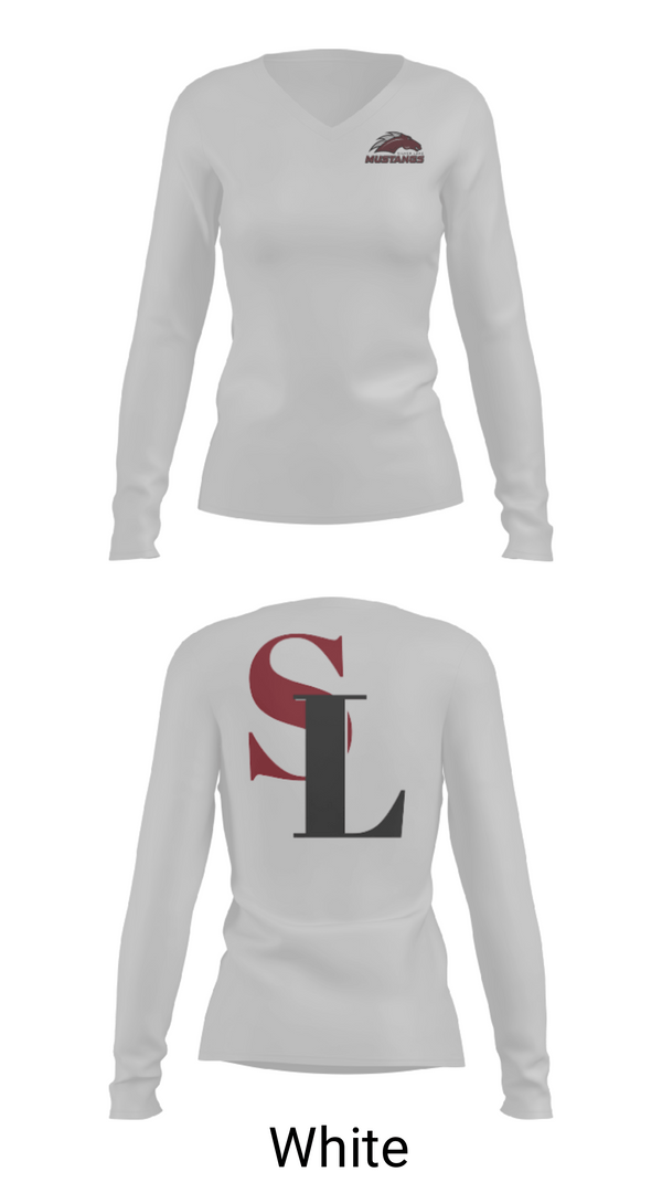 Women's Long Sleeve Vneck Shirt, Silver Lake Public School Cross Country, Cross Country, Teamtime, Team time, sublimation, custom sports apparel, team uniforms, spirit wear, spiritwear, sports uniforms, custom shirts, team store, custom team store, fundraiser sports, apparel fundraiser